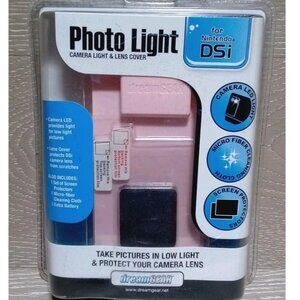 Dream Gear Pink Photo Light - Camera Light & Lens Cover Kit for Nintendo DSI